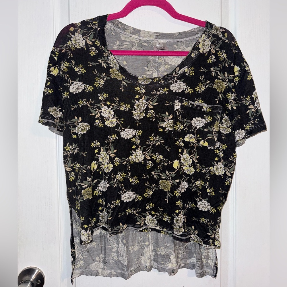 Black floral top